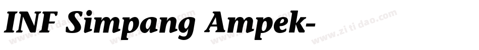 INF Simpang Ampek字体转换